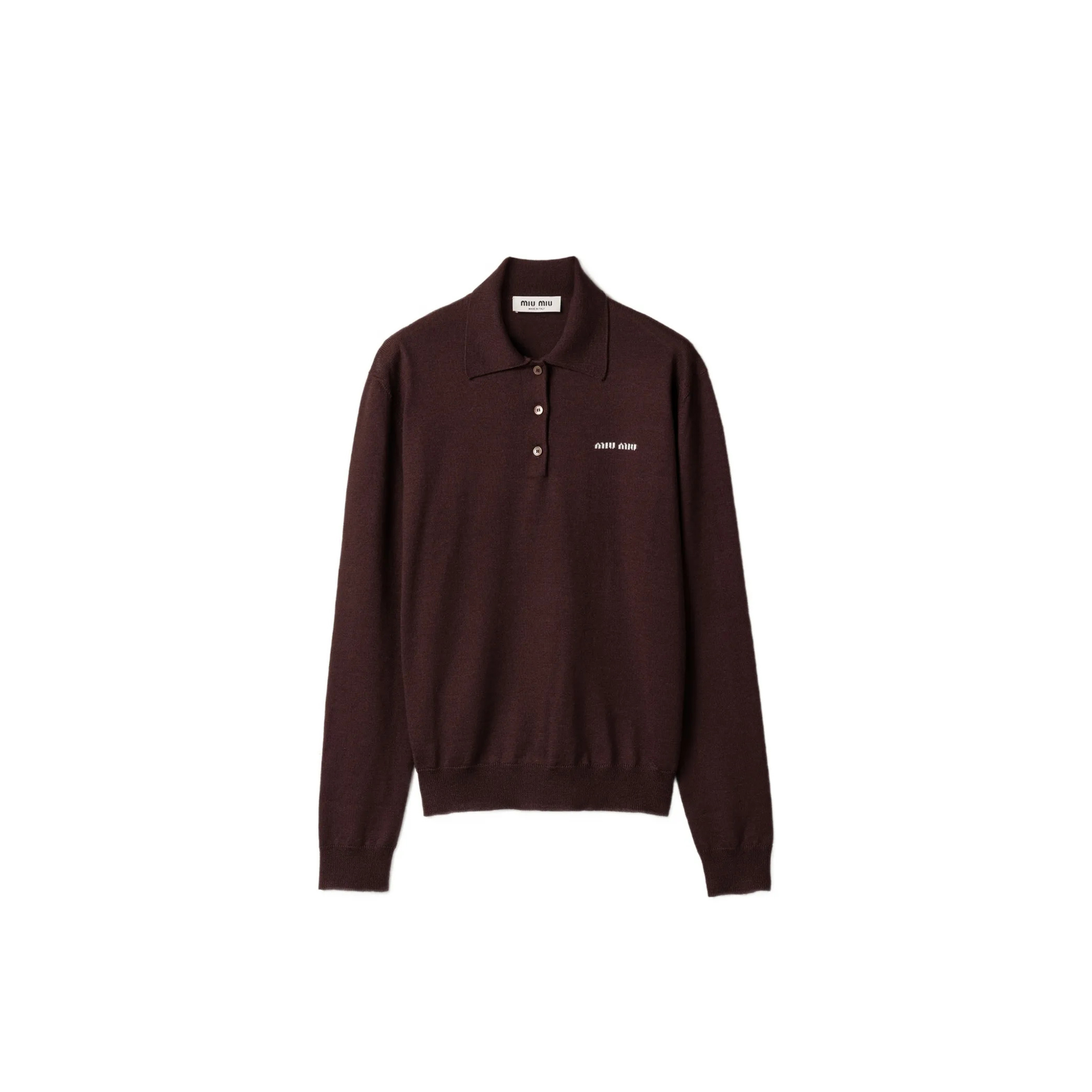 MIU MIU WOOL KNIT POLO SHIRT MML934